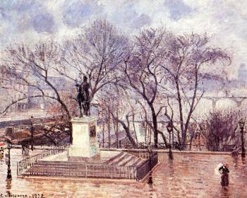 卡米耶 畢沙羅 Pont-Neuf, the Statue of Henri IV, Afternoon, Rain 卡米耶 畢沙羅 Pont-Neuf, the Statue of Henri IV, Afternoon, Rain